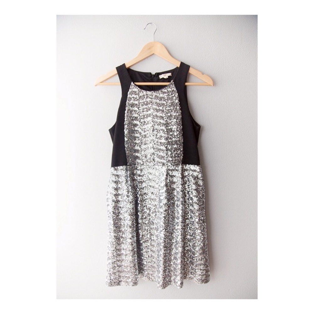 Sparkle Silver Soiree Dress